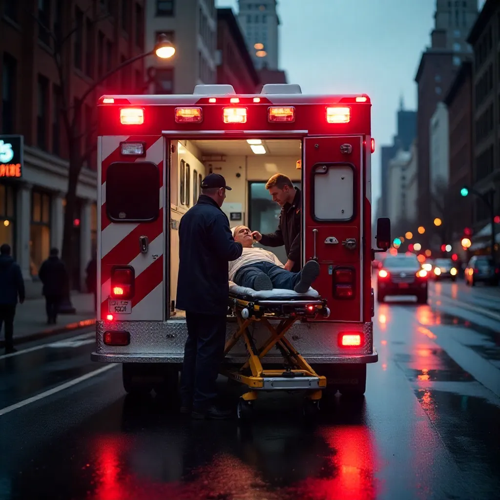 Paramedics providing urgent pre-hospital medical care in Philadelphia